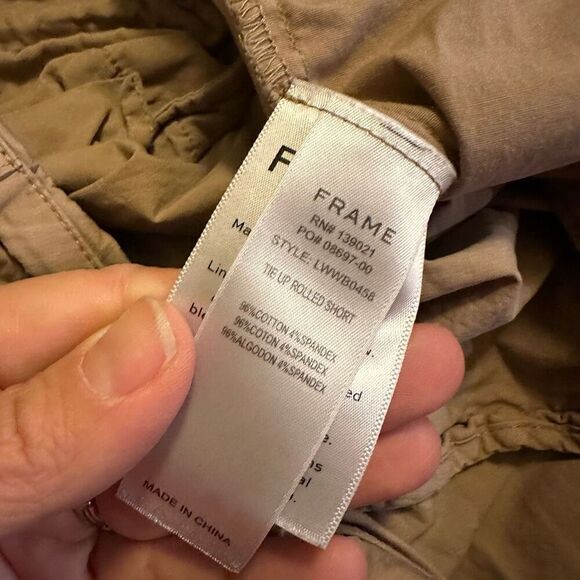 Frame tan tie up rolled short size 2 - Picture 4 of 9
